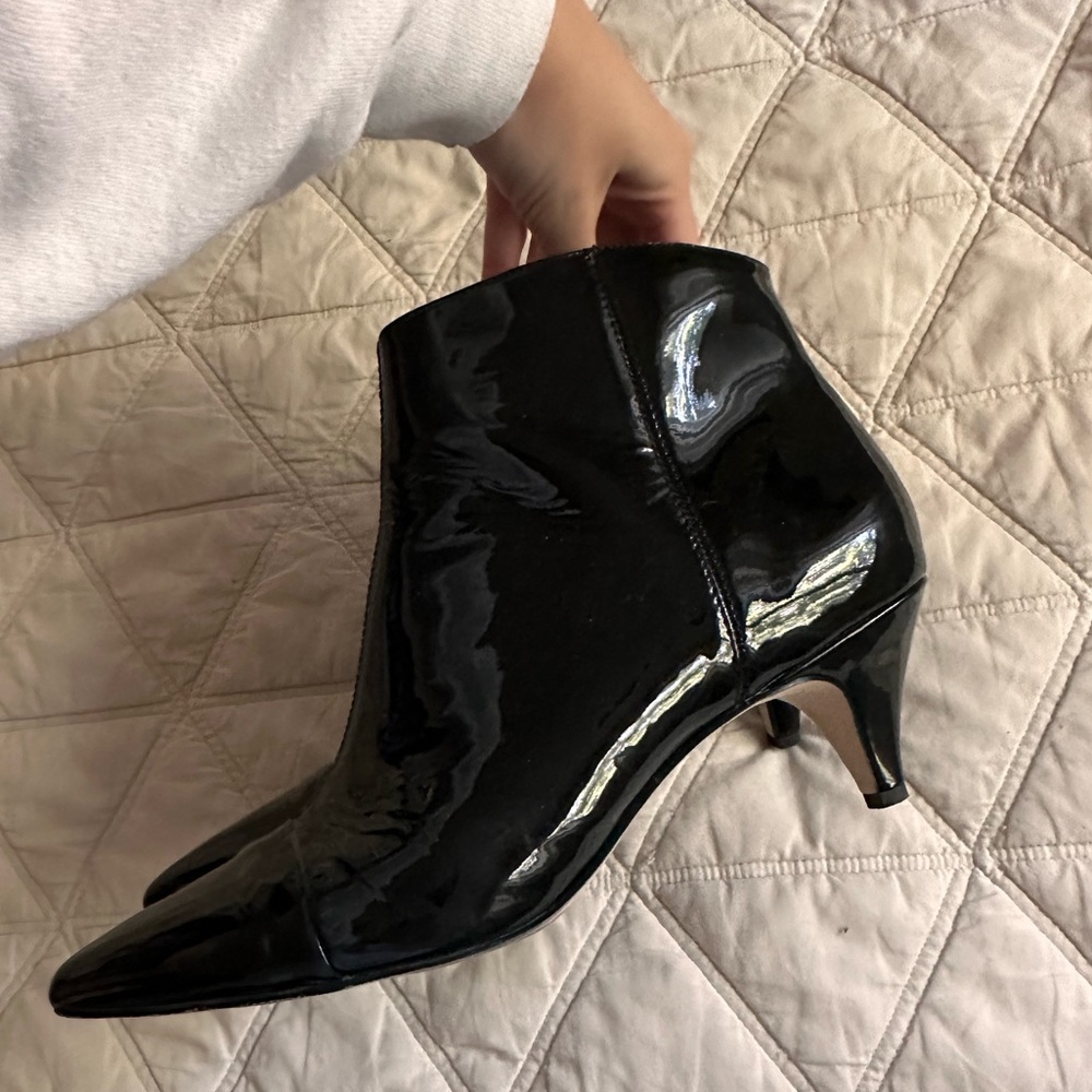 Sam Edelman Patent Leather Booties Size 10.5